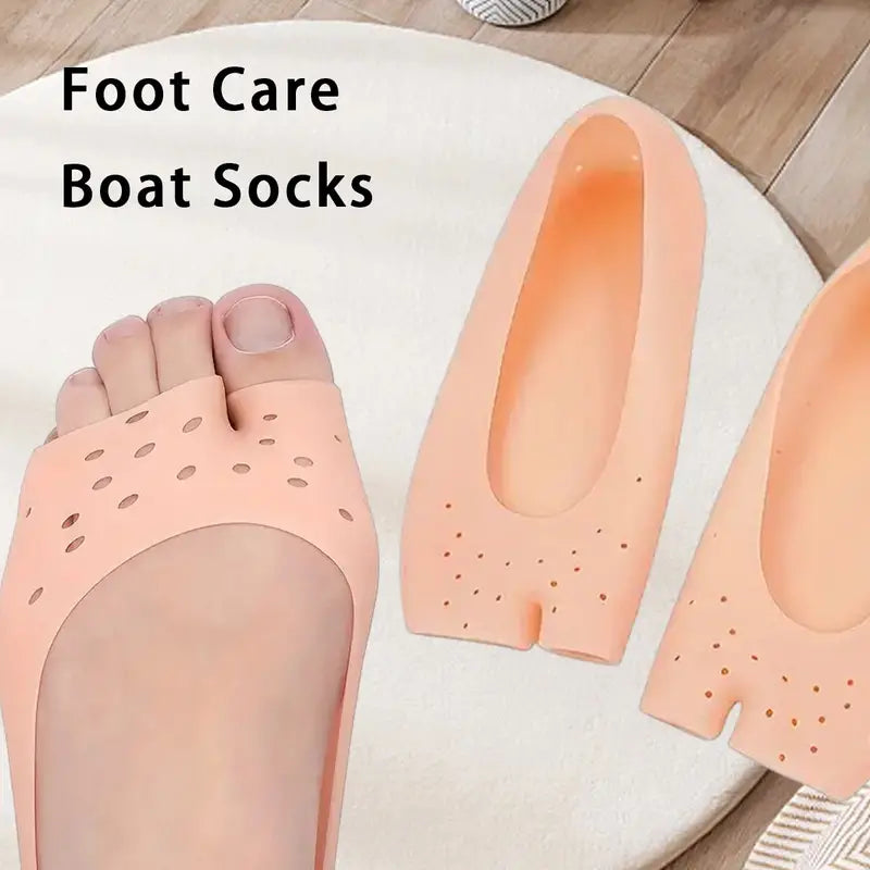 Pair Of Silicone Boat Heel Insole, Silicone Moisturizing Gel Sock, Anti Crack Protective Insole, Soft Open Toe Socks For Foot Care Protector, Shallow Boat Sock for Girls Ladies, Nonslip Gel Moisturizing Socks Foot Care Pair Of Silicone Boat Heel Insole, Silicone Moisturizing Gel Sock, Anti Crack Protective Insole, Soft Open Toe Socks For Foot Care Protector, Shallow Boat Sock for Girls Ladies, Nonslip Gel Moisturizing Socks Foot Care